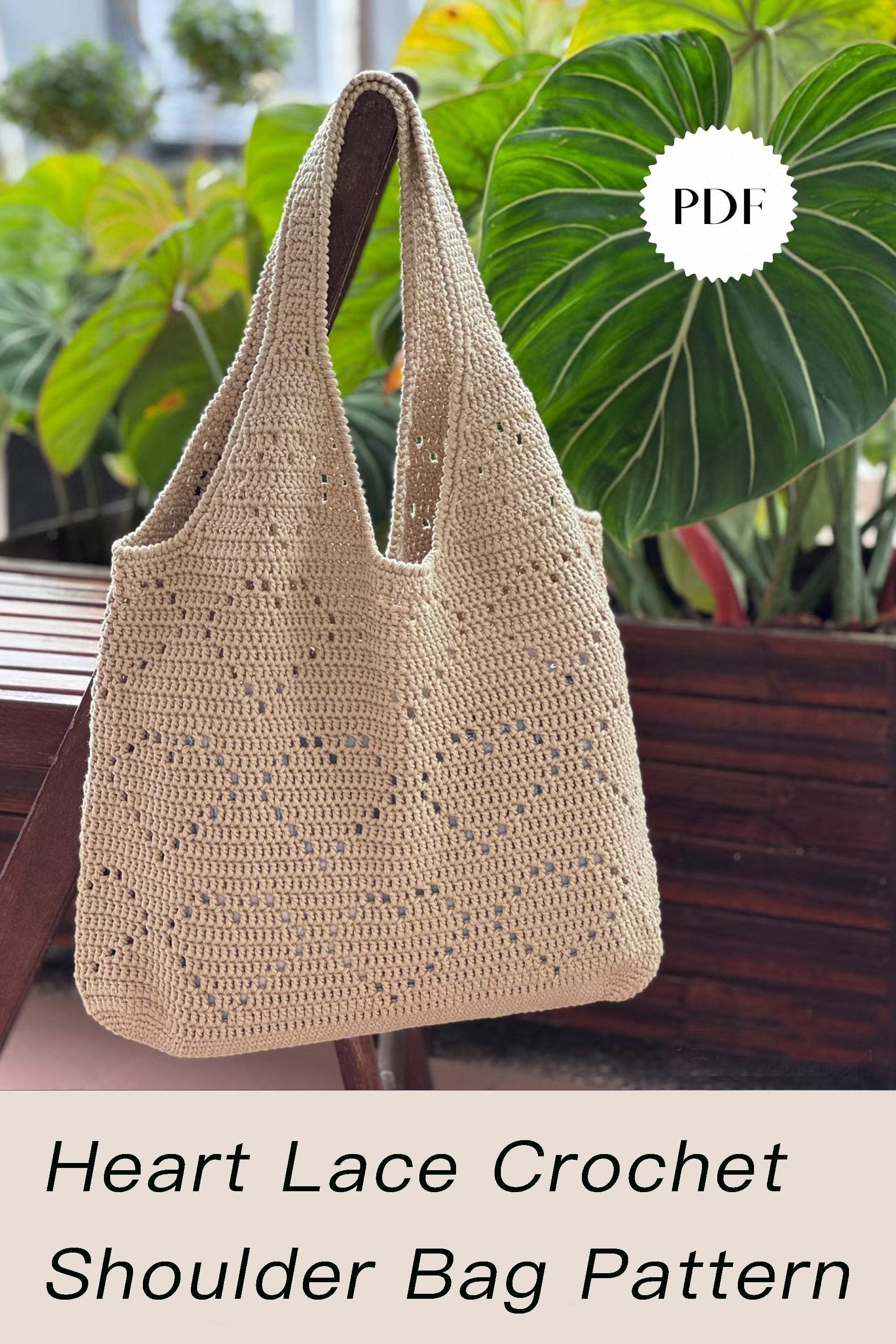 Heart Lace Crochet Shoulder Bag Pattern